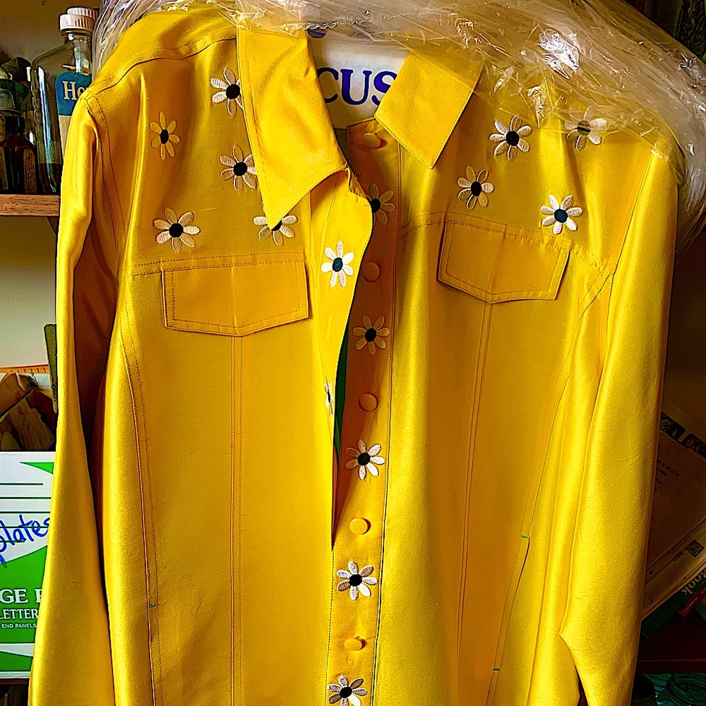 Bob Mackie Silk button down jacket